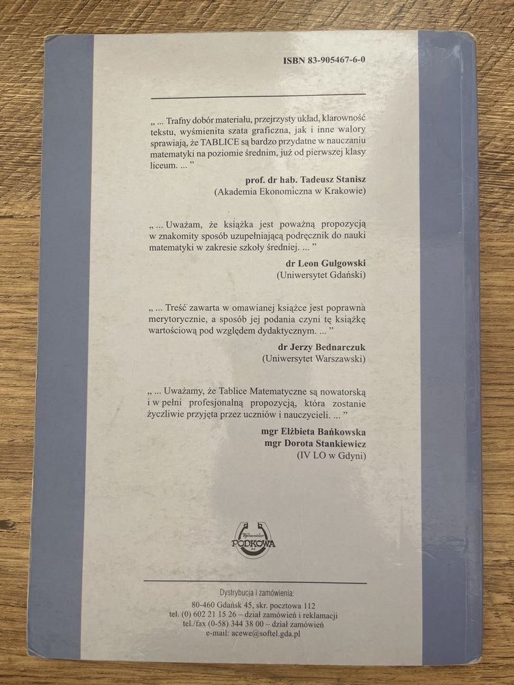 Tablice matematyczne Matematyka