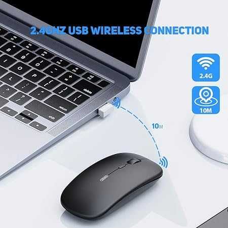 INPHIC Bezprzewodowa mysz myszka komputer USB Ultra Slim 2.4G