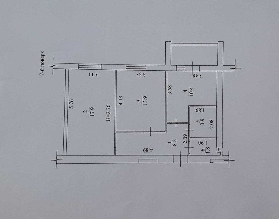 ЖК Мира 3,ул Мира,49!Продам 2 ком квартиру пл 58м2,этаж 7й,Документы!A