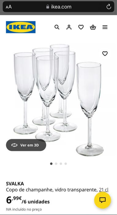 12 copos champanhe