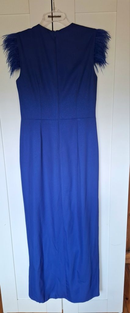 Sukienka wieczorowa maxi chabrowa r. XL
