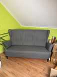 Kanapa IKEA Sofa 3-osobowa Nordvalla ciemnoszary Strandmon szara