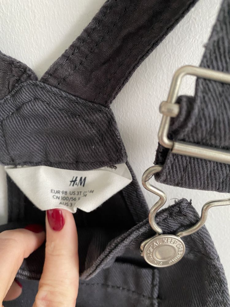 Sukienka h&m 98 na szelkach jeansowa