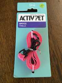 Nowa różowa smycz dla psa kota activ pet