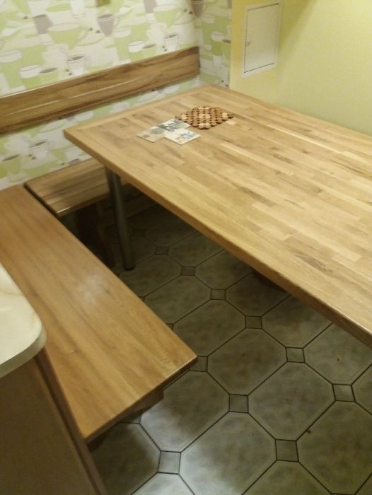 stół dębowy duży + ławki PILNE