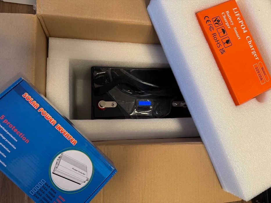 Akumulator LiitoKala / VariCore 12V 180Ah LiFePO4 + falownik + ładow.