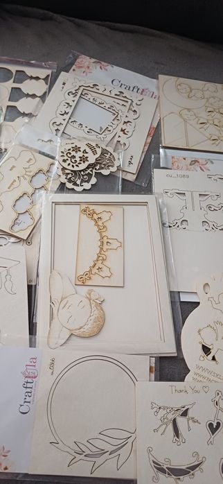 Zestaw tekturek. Scrapbooking mix wzorów