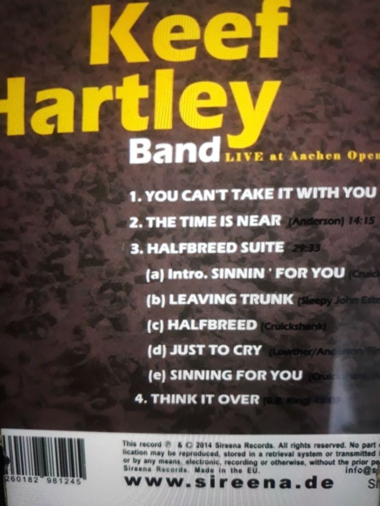 Archiwum blues rocka KEEF HARTLEY BAND- Live at Aachen. 1970.