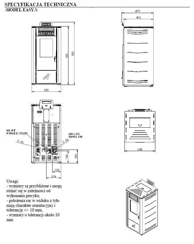 PIEC PELLET Artel Easy S 6,3 kW