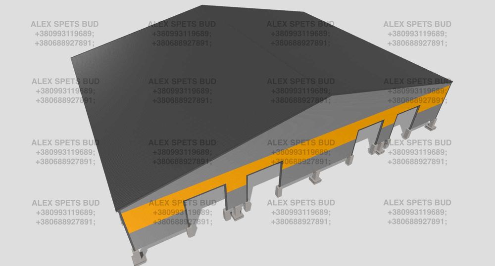 Побудуємо ангар склад (сендвіч-панелі) під ключ 48х36 або інший розмір