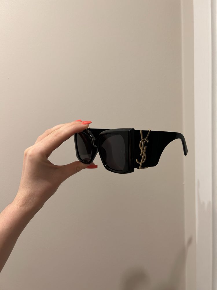 Nowe okulary przeciwsłoneczne damskie masywne blaze ysl