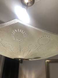 Żerandol parasolka  lata - 50   szkło grawerowane