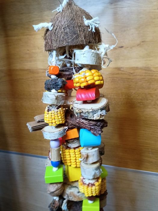 Duży Gryzak dla Papug – Ręcznie Robiony 75cm