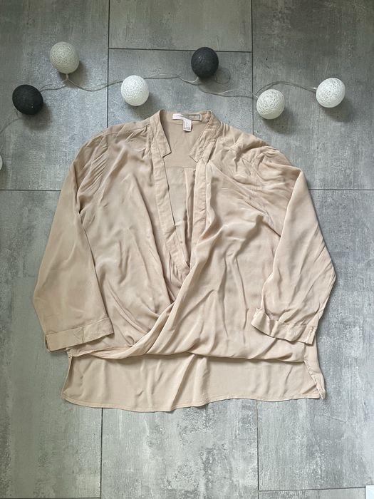 Beżowa koszula z lejącym przodem Forever 21 | L