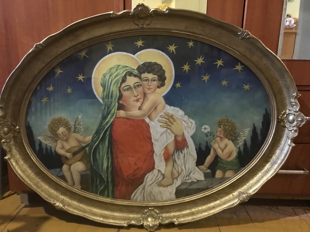 Obraz święty sakralny antyk 80x110 cm