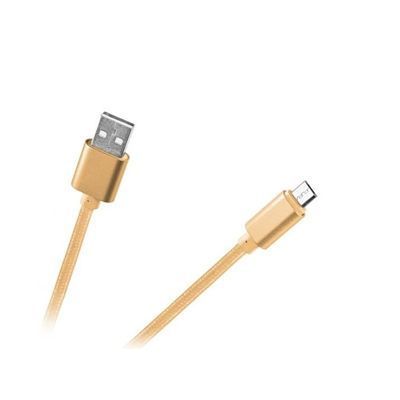 Kabel Usb-Microusb Nylon Złoty M-Life