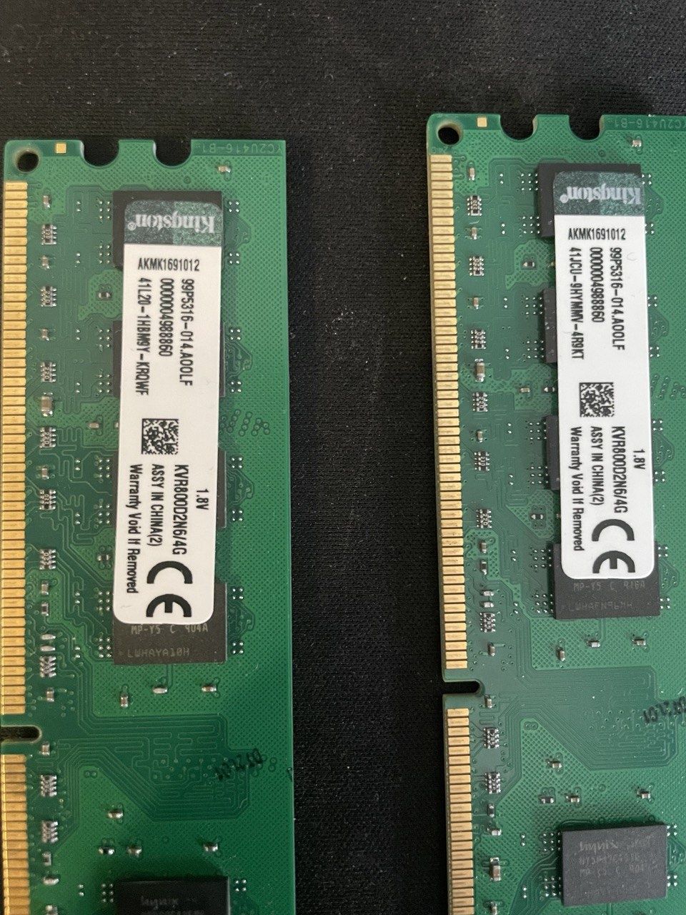 Оперативная память Kingston 4 гб DDR3 1600MHz 2 плашки