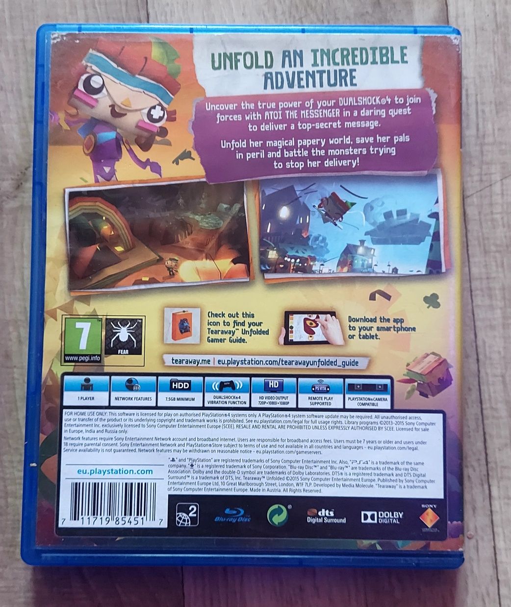 Gra na konsole ps4 Tearaway Unfolded