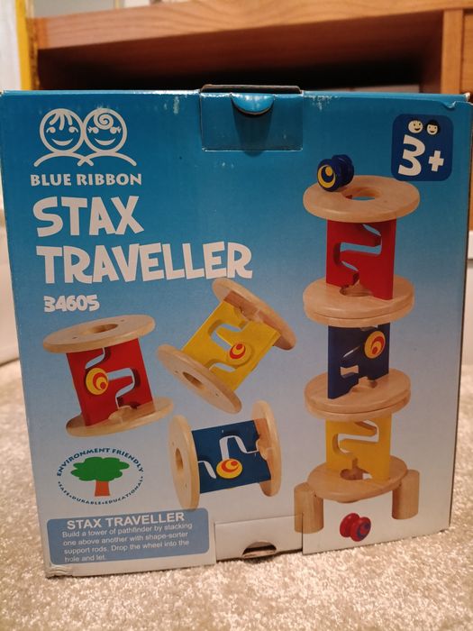 Jogo madeira criança - empilhar e rolar