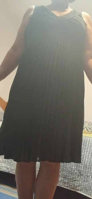 Vestido Preto plissado
