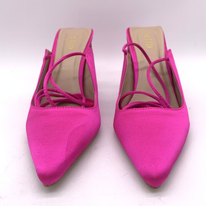 Buty damskie czółenka na klocku RAID RISHITA HOT PINK SATIN rozmiar 41