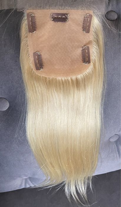 Toper tupet dopinka treska wig włosy naturalne blond brazylijskie