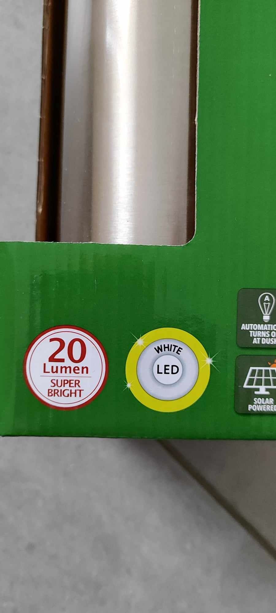 Duża lampa solarna wysoka czarna lub srebrna