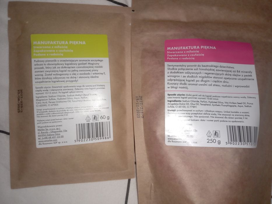 Sól do kąpieli i puder do robienia piany