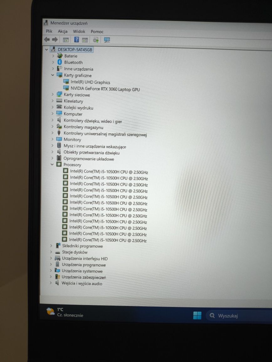 Laptop MSI GF65 Thin 10UE-272XPL/16 GB RAM /1 TB + 512 GB GeForce 3060