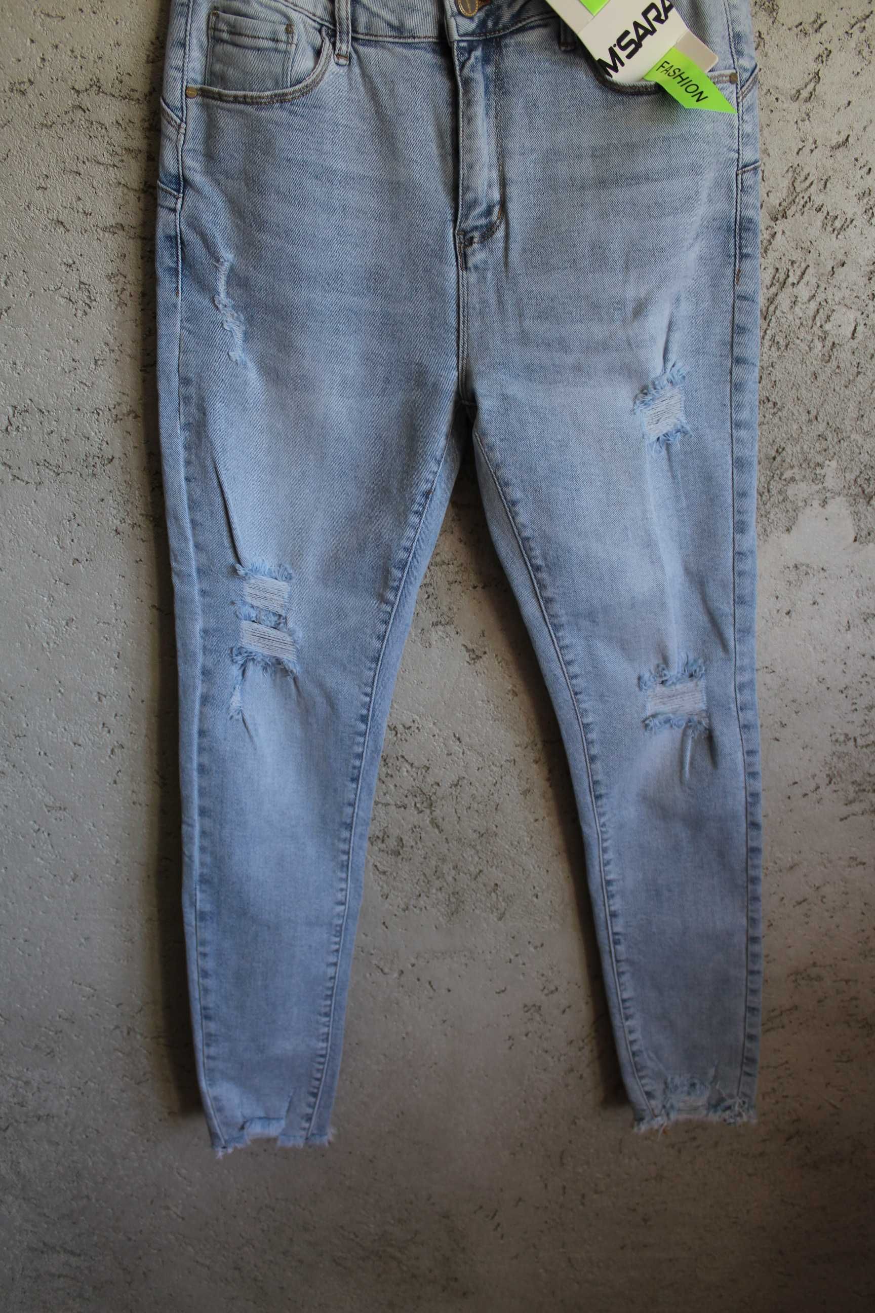 M'SARA klasyczne jeansowe spodenie r.L/XL i 2-3XL mega PUSH UP
