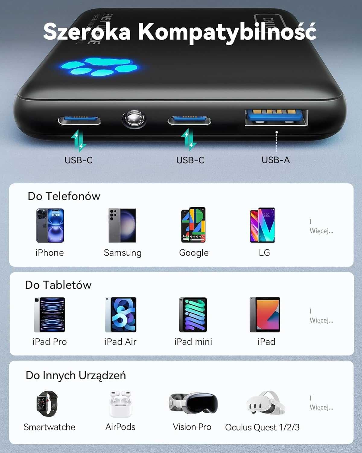 Powerbank INIU P41-E1 10000 mAh czarny