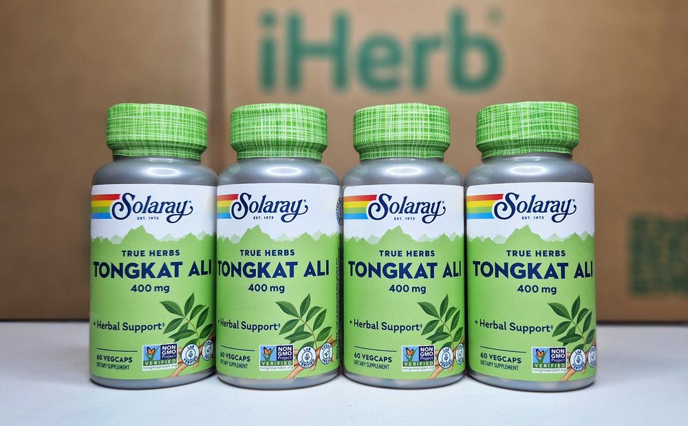 Еврикома довголиста Solaray Tongkat Ali, корінь, 400 мг, 60 капсул