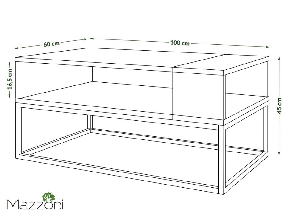 LYNX różne kolory - NOWOCZESNA ŁAWA stolik LOFT Mazzoni