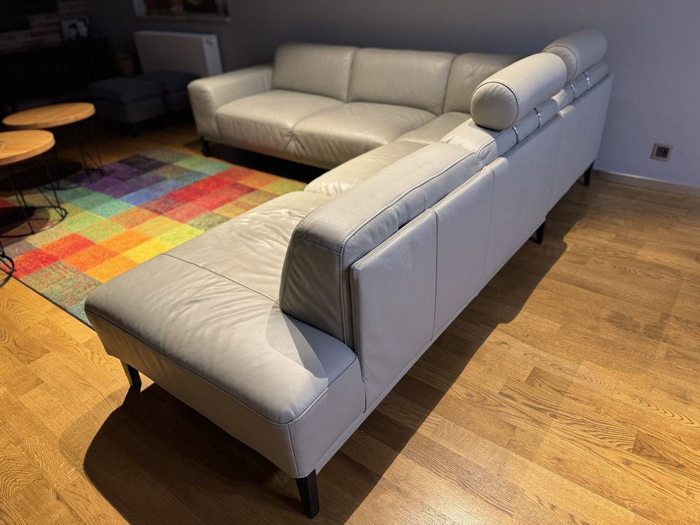 Sofa narożna Etap Sofa, skóra naturalna