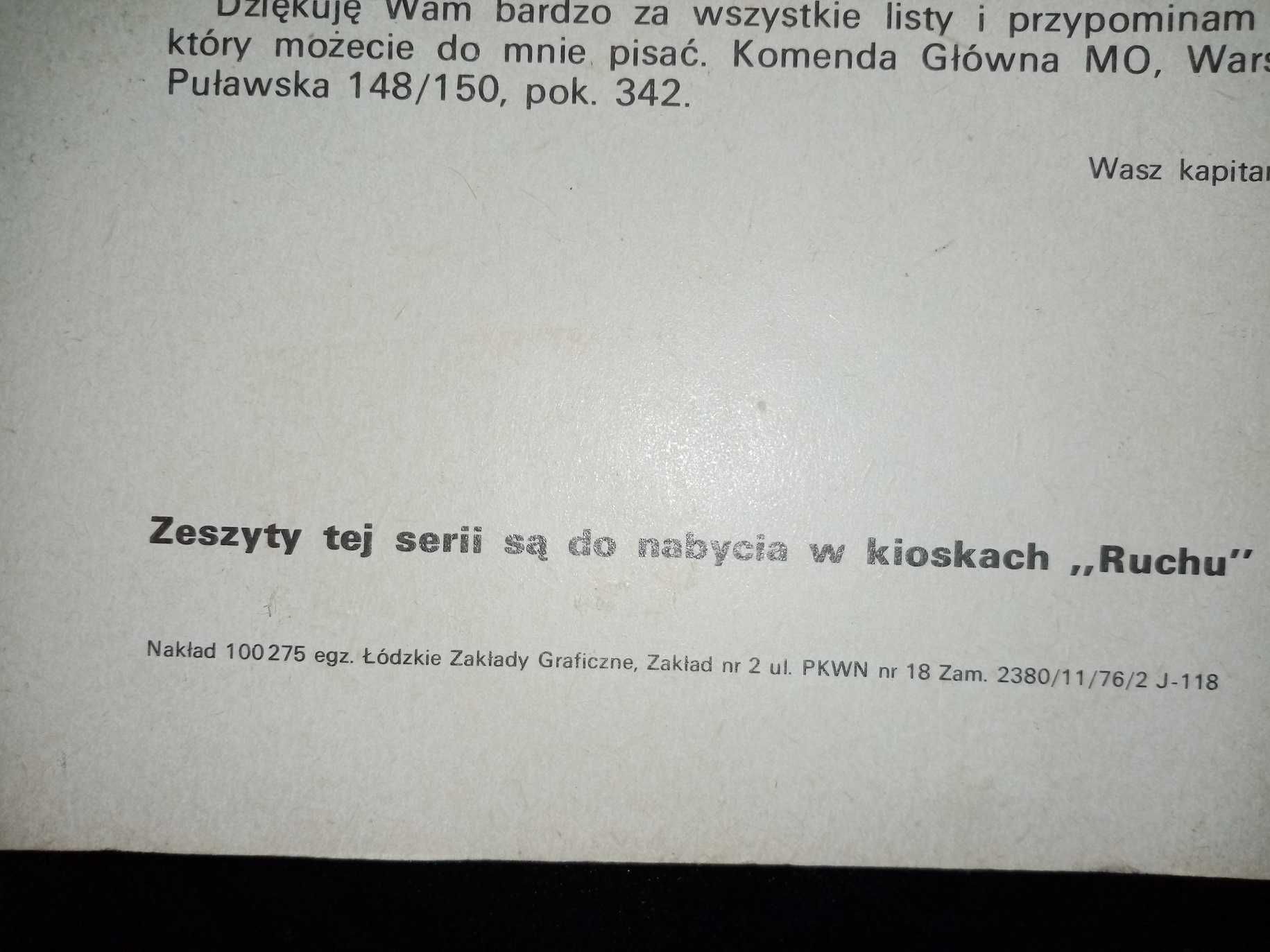 Zestaw komiksów Kapitan Żbik - oryginały z lat 70' drugie wydanie