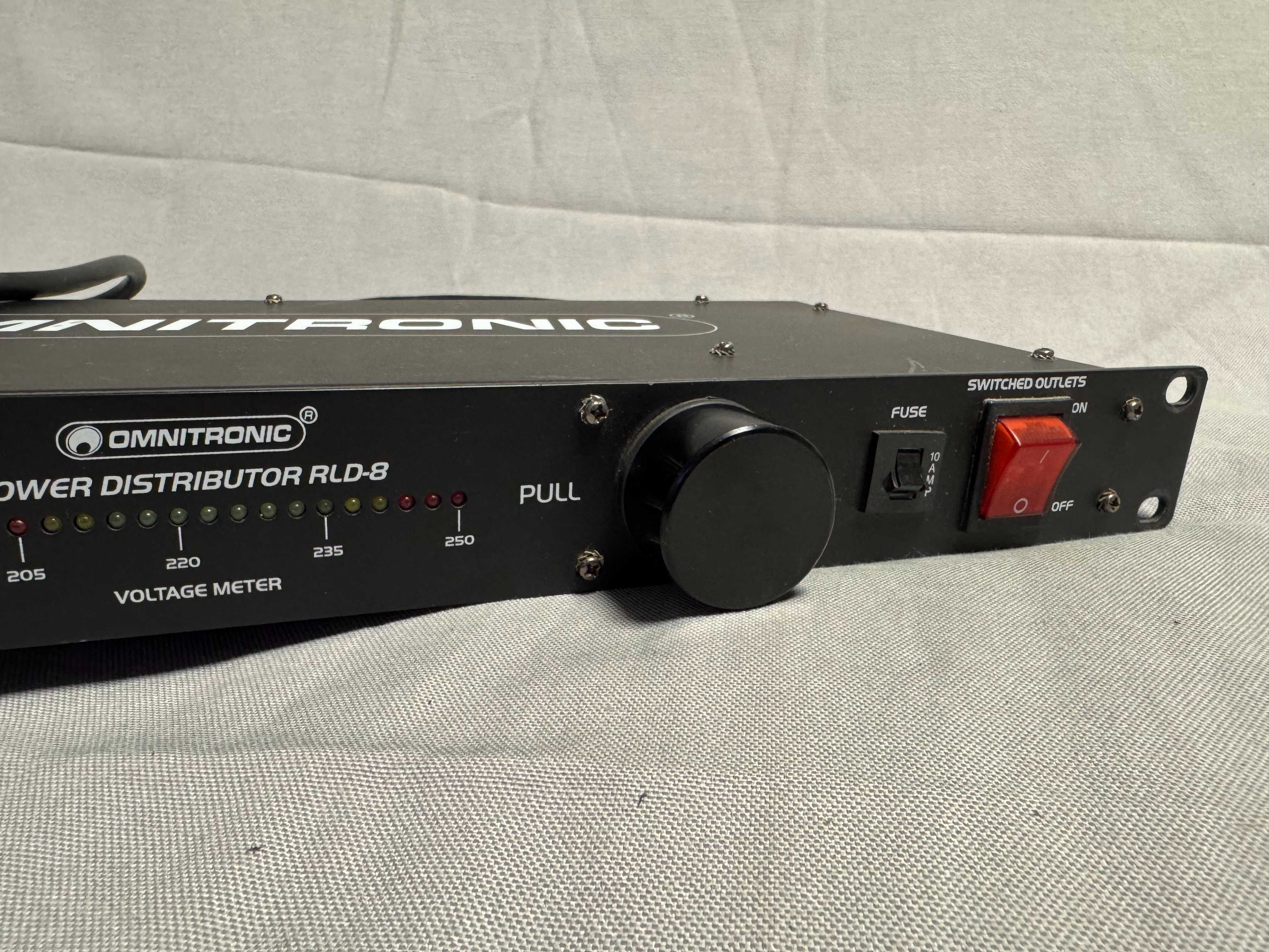 Omnitronic Power Distributor RLD-8 19" 1U Woltomierz Zasilacz