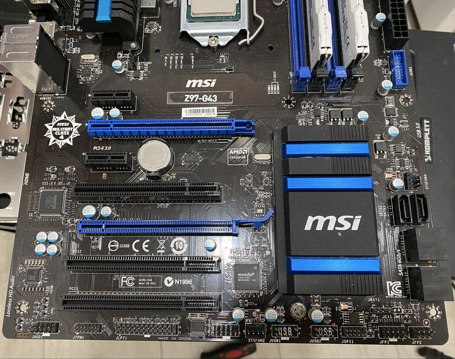 Комплект s1150, i5 4670k,Msi Z97, 8 ram
