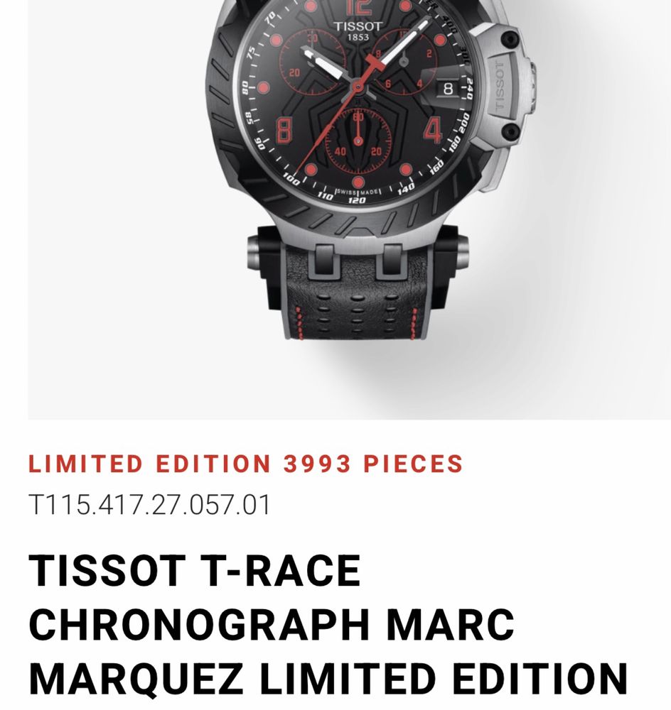 Мужские часы Tissot T-race Marc Marquez 2020 Limited Edition T115.417.