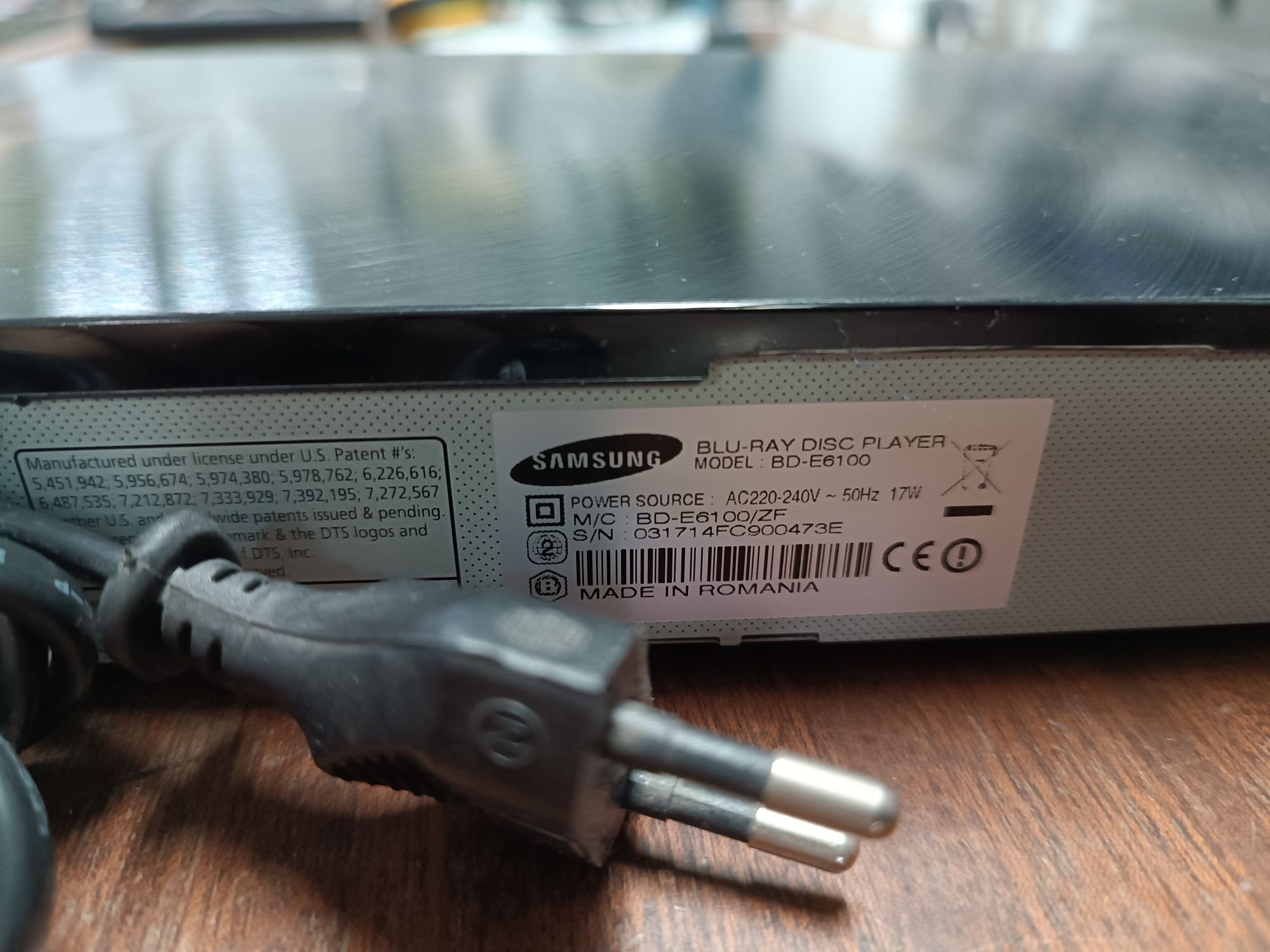 Leitor de DVD Samsung Blue-ray 3D Full HD (novo)
