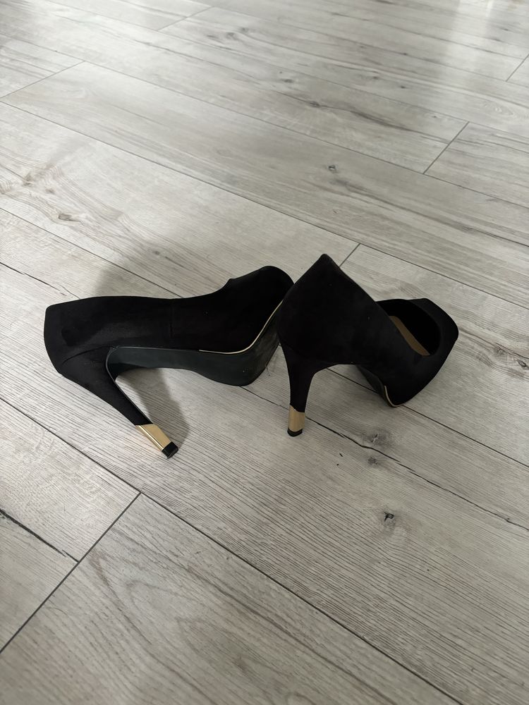 Szpilki platformy czółenka na szpilce open toe 37 NEW LOOK na obcasie