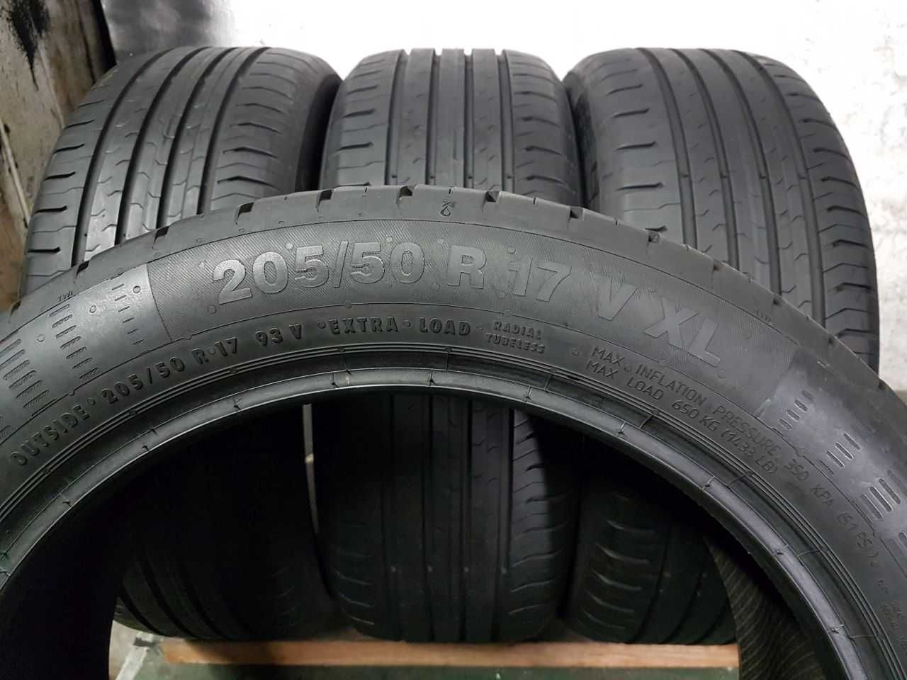 Cztery Opony letnie 205/50R17 6,6mm Continental ContiEcoContact 5