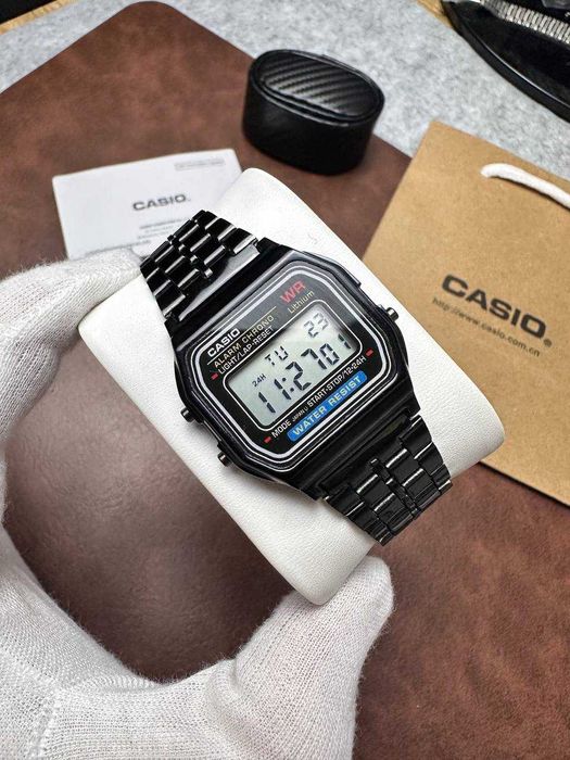Годинник Casio Vintage A159 Total Black | касіо A168 | часы касыо A159