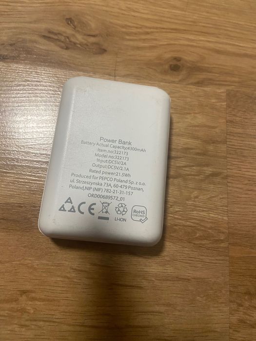 Powerbank biały z pepco