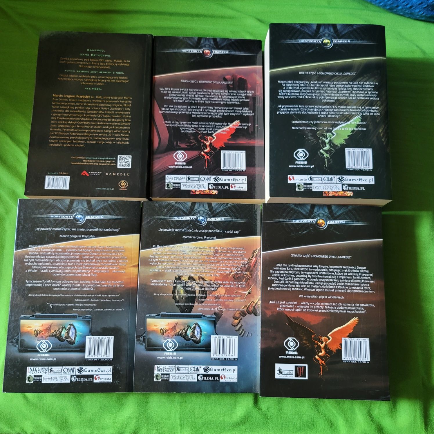 Marcin Przybyłek Gamedec seria 6 książek