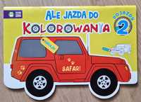 Kolorowanka Zielona Sowa Ale jazda do kolorowania pojazdy naklejki