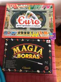 Jogos magia borras e euro novos.