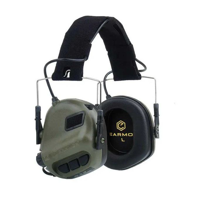 Тактичні навушники  Earmor M31 на шолом кріплення чебурашки + ліхтар