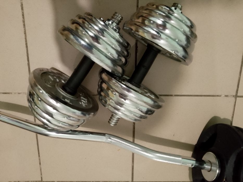 Штанга кривая  +Блины.