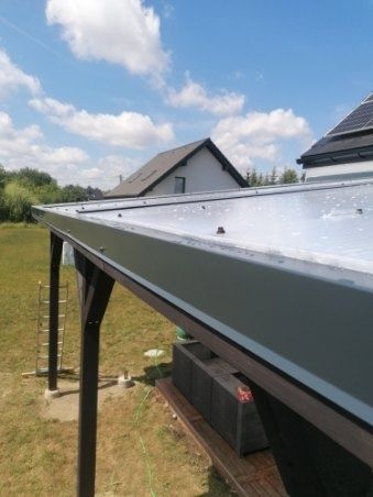 Wiata zadaszenie tarasu garaż taras daszek dach nad tarasem altana