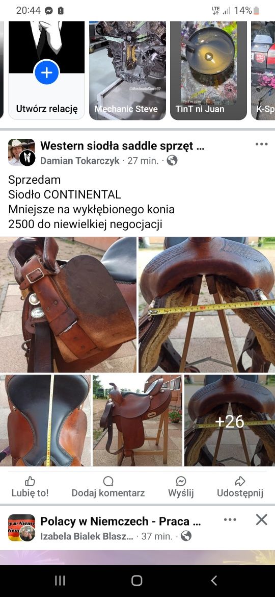 Sprzedam siodło  continental
